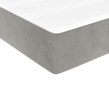 Box Spring Postel S Matrací Světle Šedá 140X200 Cm Samet
