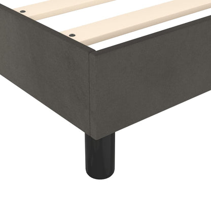 Box Spring Postel S Matrací Tmavě Šedá 140X200 Cm Samet