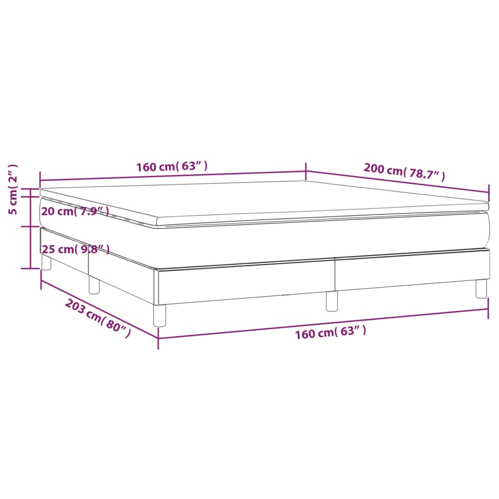 Box Spring Postel S Matrací Samet Světle Šedá