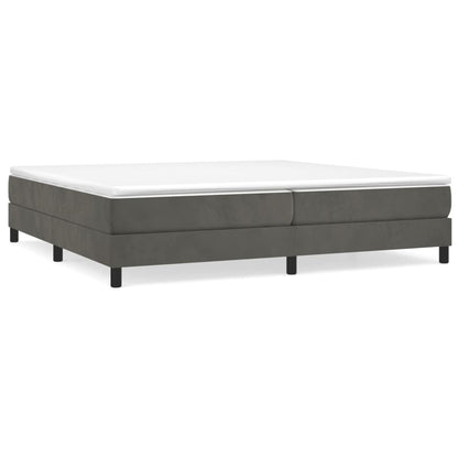 Box Spring Postel S Matrací Tmavě Šedá 200X200 Cm Samet