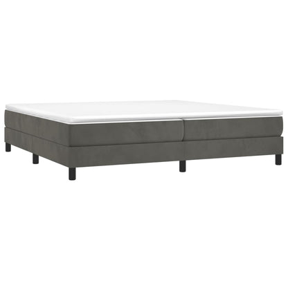 Box Spring Postel S Matrací Tmavě Šedá 200X200 Cm Samet