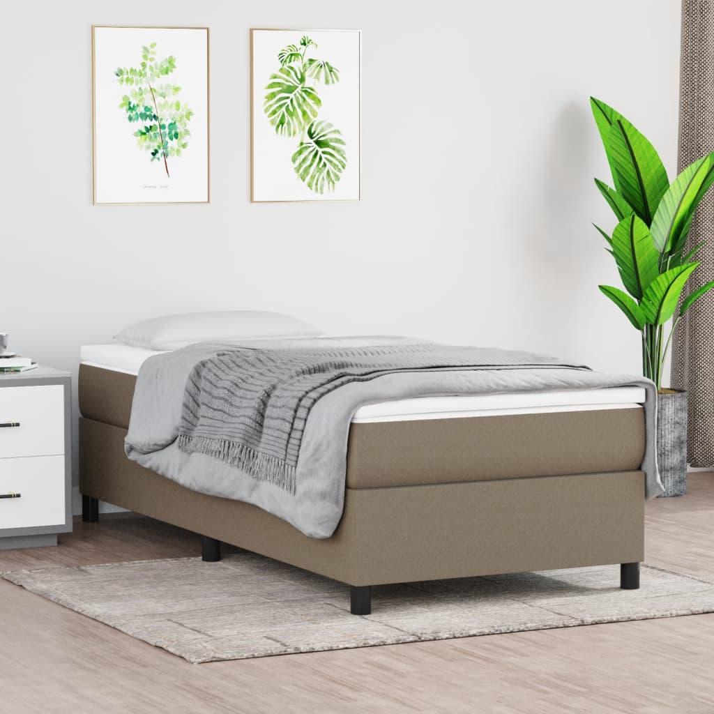 Box Spring Postel S Matrací Textil Taupe