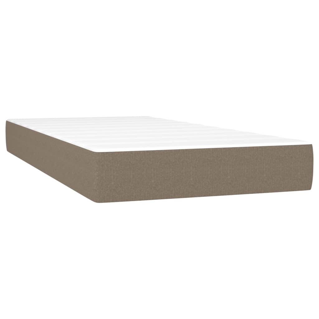 Box Spring Postel S Matrací Textil Taupe