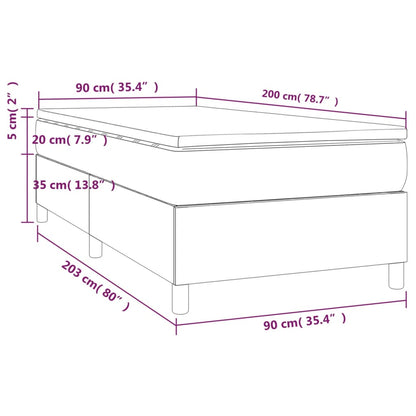 Box Spring Postel S Matrací Textil Taupe