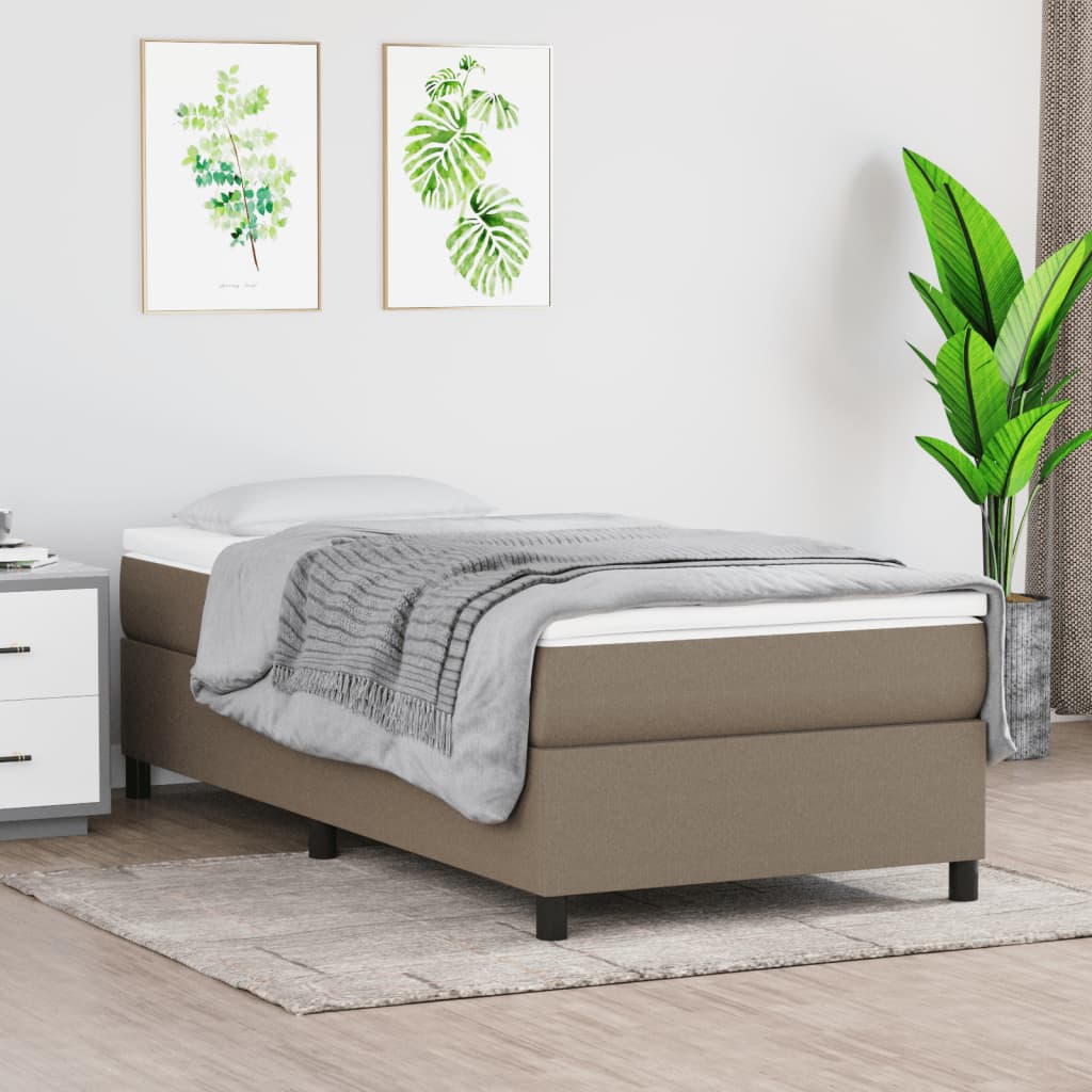 Box Spring Postel S Matrací Textil Taupe