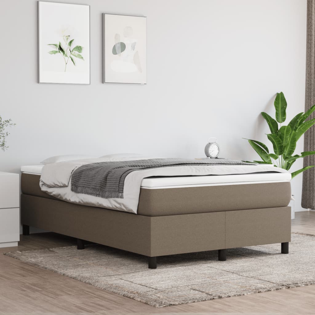 Box Spring Postel S Matrací Textil Taupe