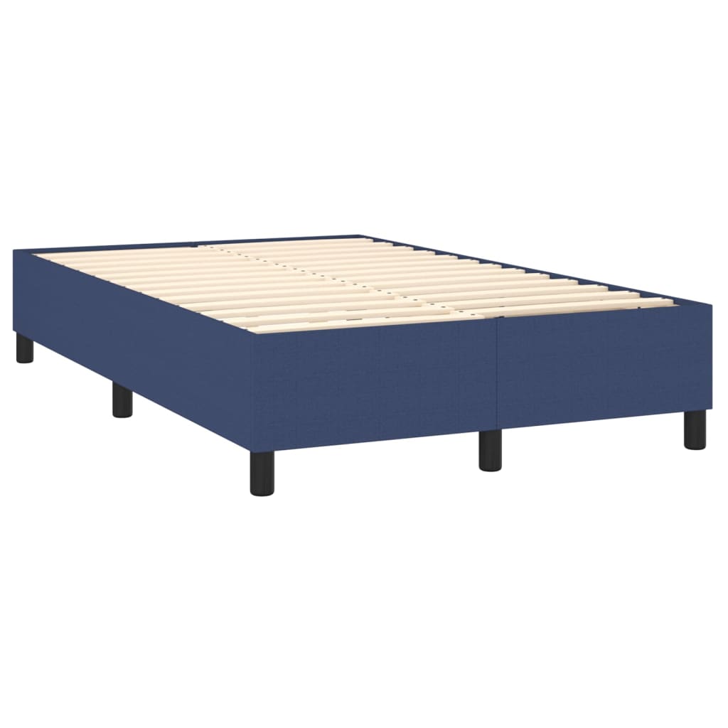 Box Spring Postel S Matrací Textil Modrá