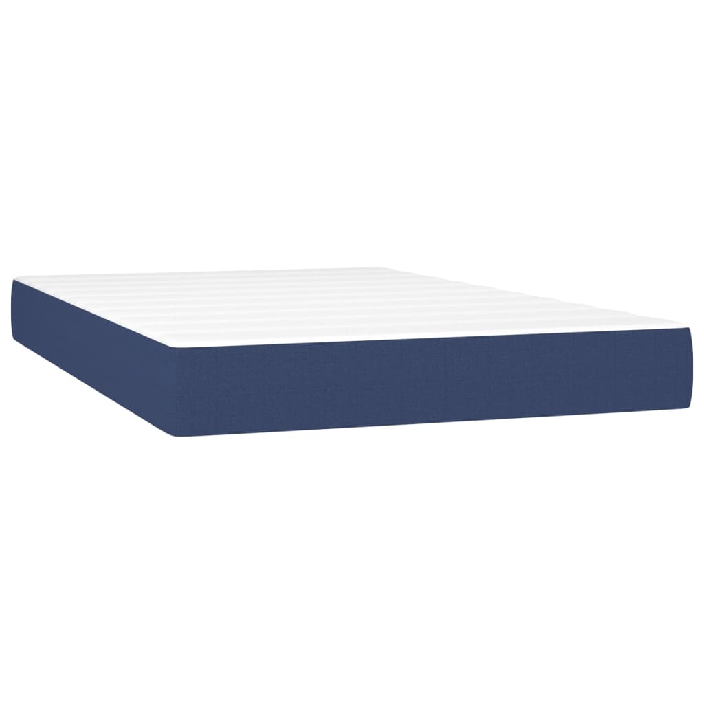 Box Spring Postel S Matrací Textil Modrá