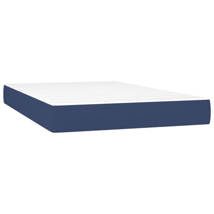 Box Spring Postel S Matrací Textil Modrá