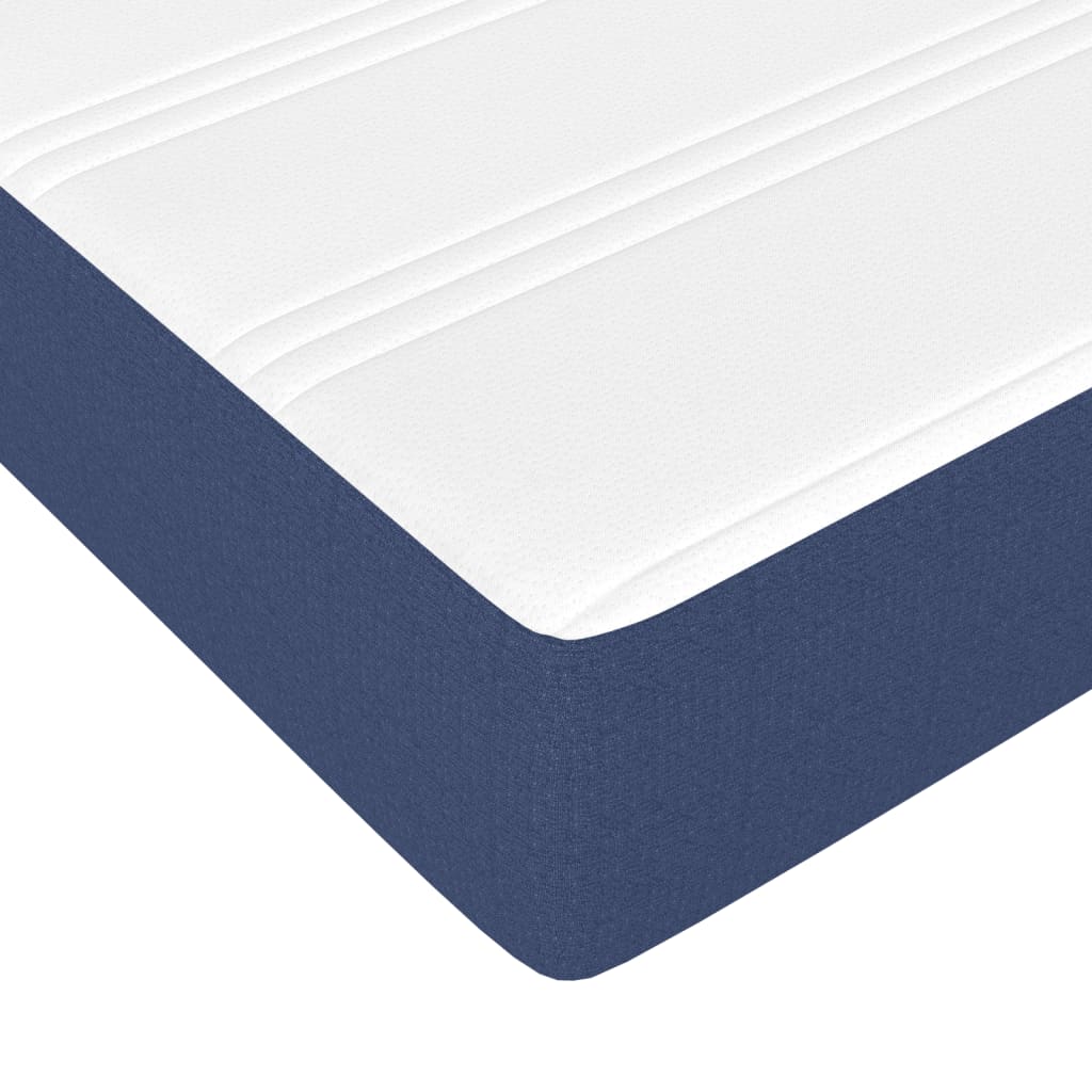 Box Spring Postel S Matrací Textil Modrá