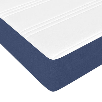 Box Spring Postel S Matrací Textil Modrá