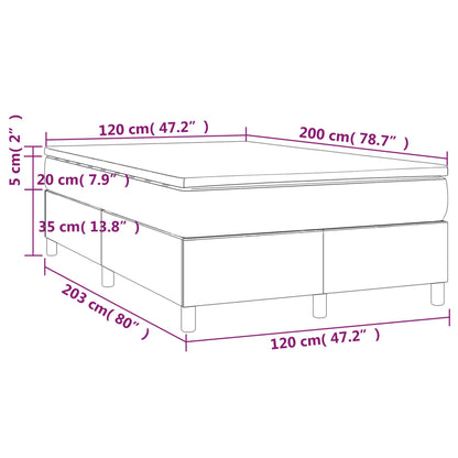 Box Spring Postel S Matrací Textil Modrá