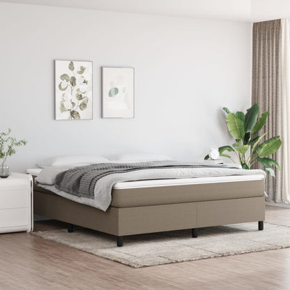 Box Spring Postel S Matrací Textil Taupe