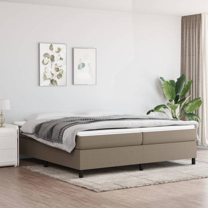Box Spring Postel S Matrací Textil Taupe