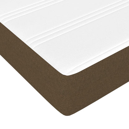 Box Spring Postel S Matrací Textil Tmavě Hnědá