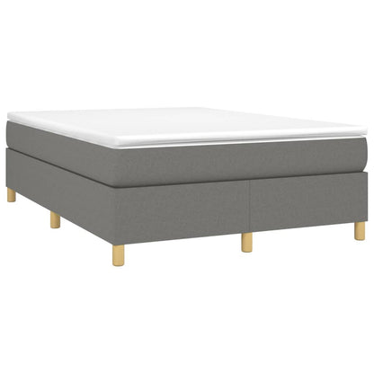 Box Spring Postel S Matrací Textil Tmavě Šedá