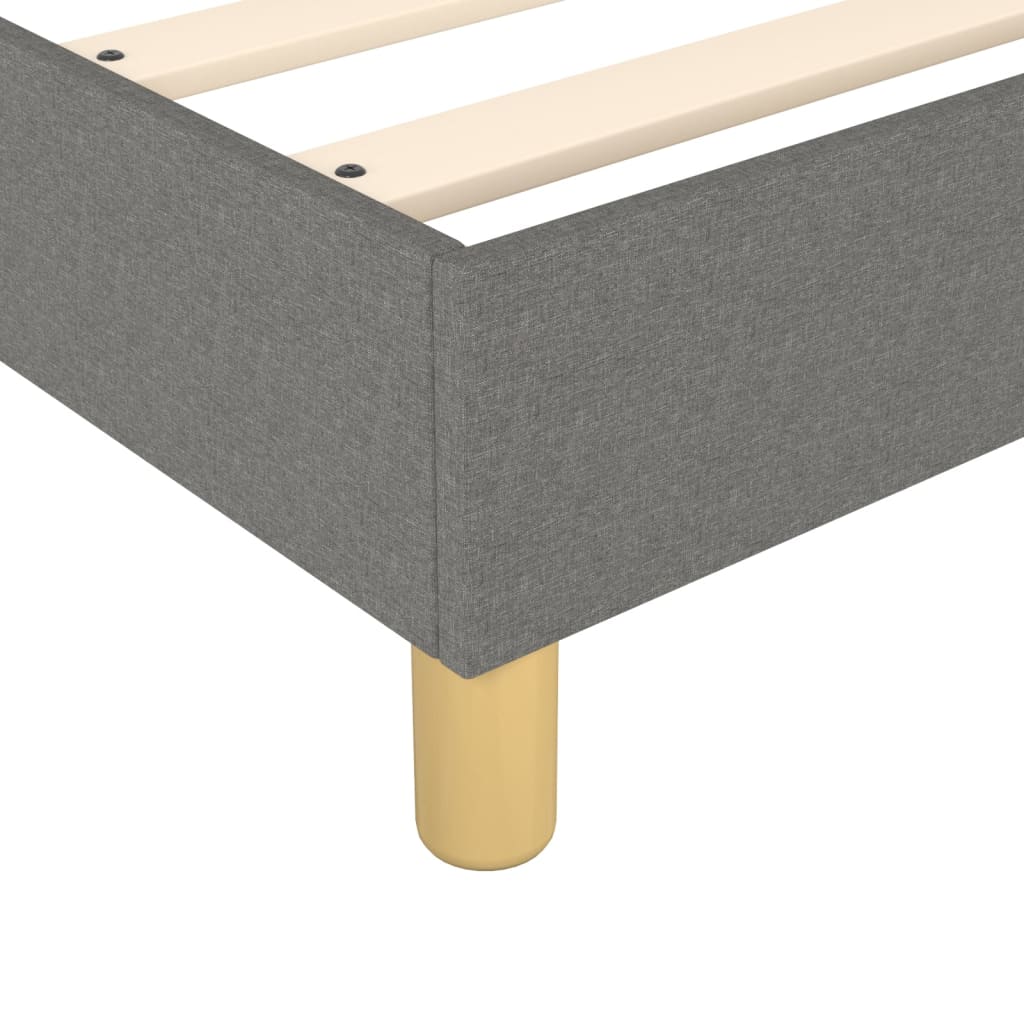 Box Spring Postel S Matrací Textil Tmavě Šedá