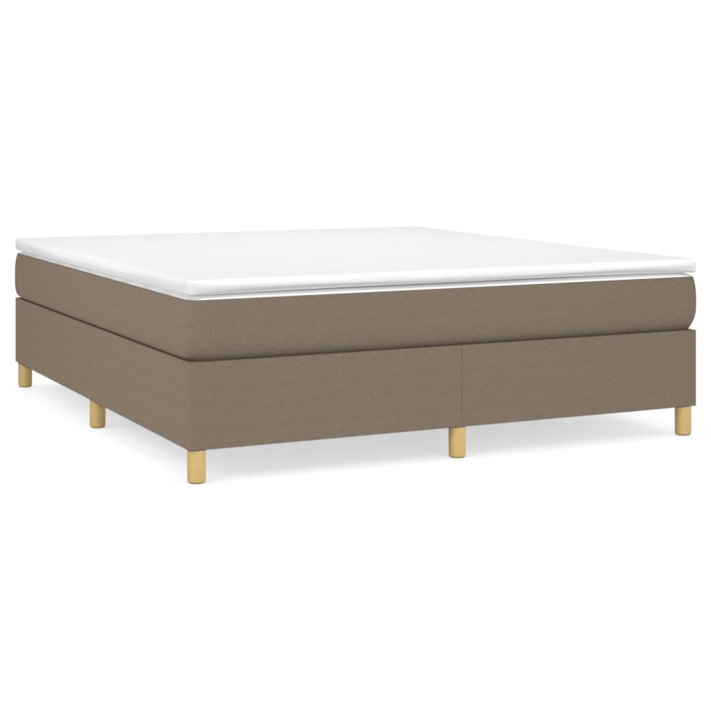 Box Spring Postel S Matrací Textil Taupe