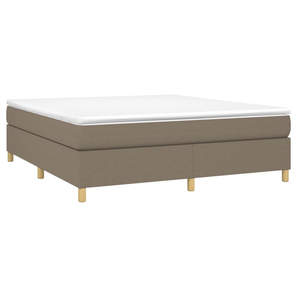 Box Spring Postel S Matrací Textil Taupe
