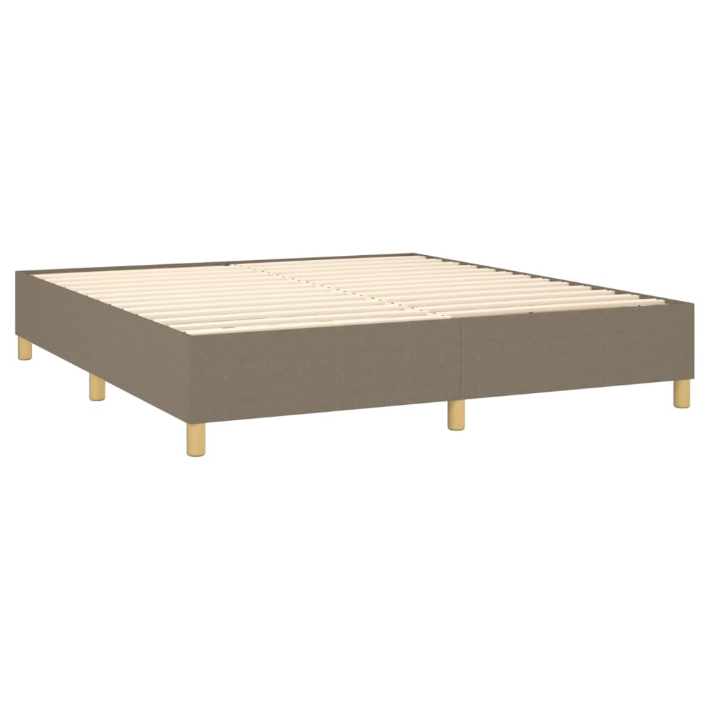 Box Spring Postel S Matrací Textil Taupe