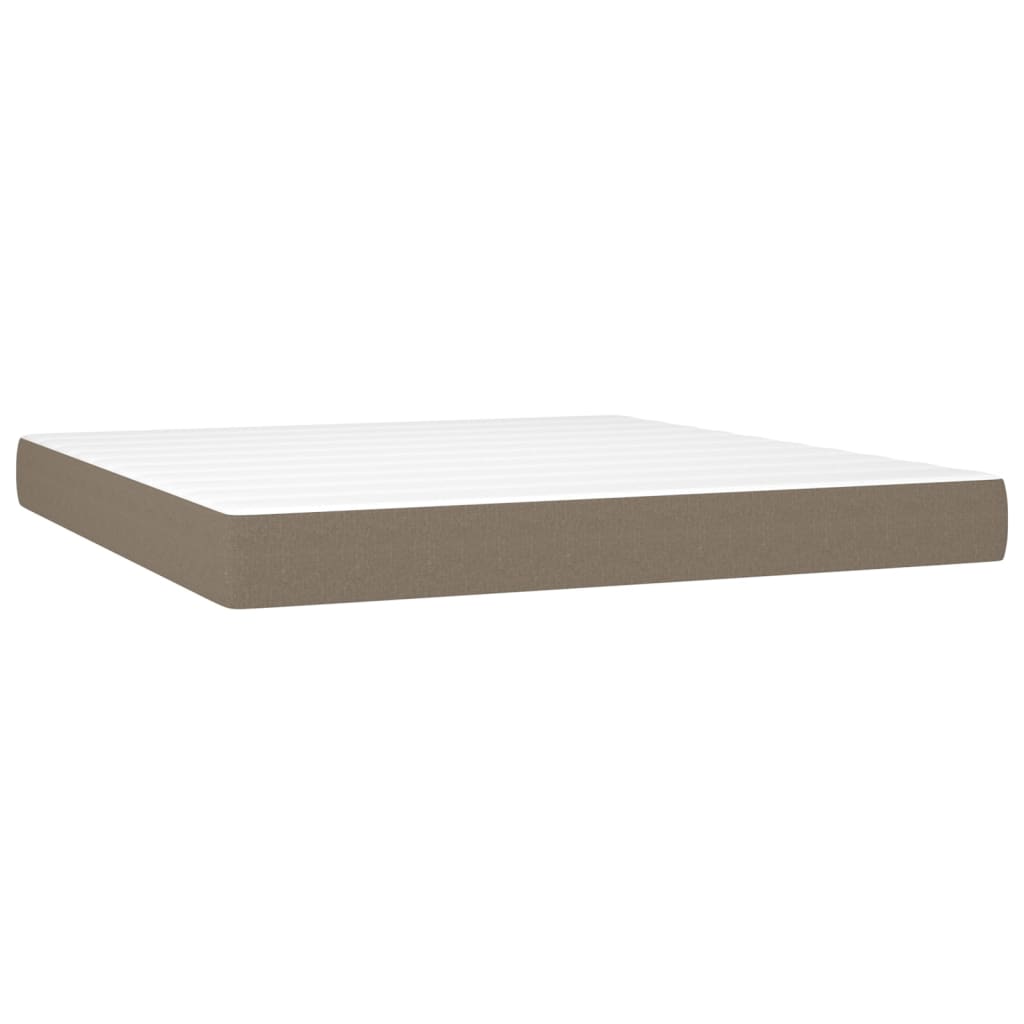 Box Spring Postel S Matrací Textil Taupe