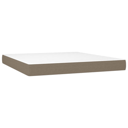 Box Spring Postel S Matrací Textil Taupe