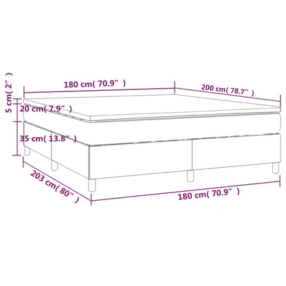 Box Spring Postel S Matrací Textil Taupe