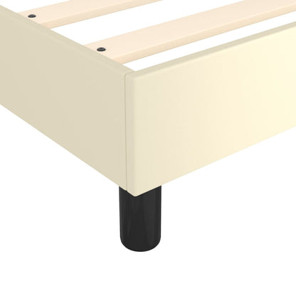 Box Spring Postel S Matrací Krémová 180X200 Cm Umělá Kůže