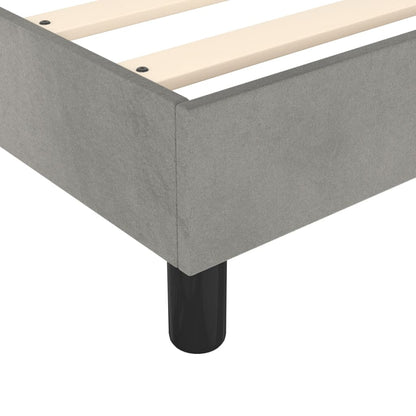 Box Spring Postel S Matrací Světle Šedá 80 X 200 Cm Samet