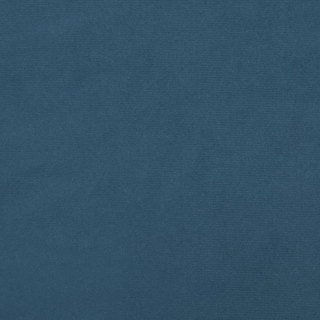Box Spring Postel S Matrací Tmavě Modrá Samet Tmavě Moddrá