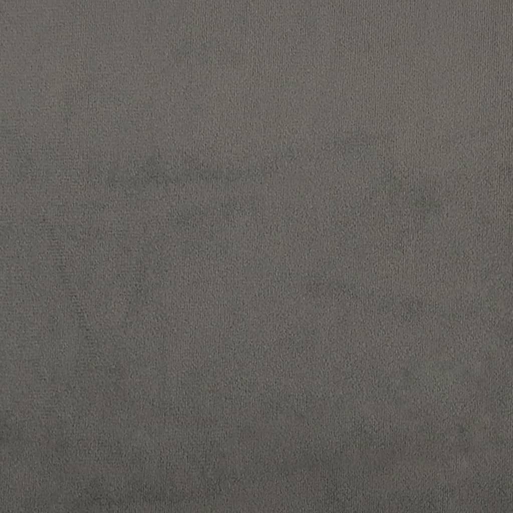 Box Spring Postel S Matrací Tmavě Šedá 200X200 Cm Samet