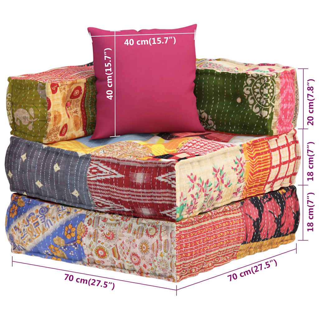 Modulární Pouf S Polštářem Textil