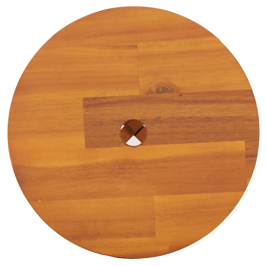 Stolička Hnědá Kulatá Masivní Akáciové Dřevo