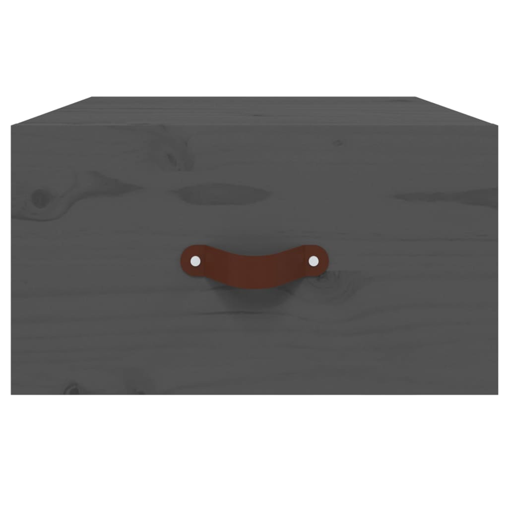 Nástěnné Noční Stolky 2 Ks Šedé 40X29,5X22 Cm