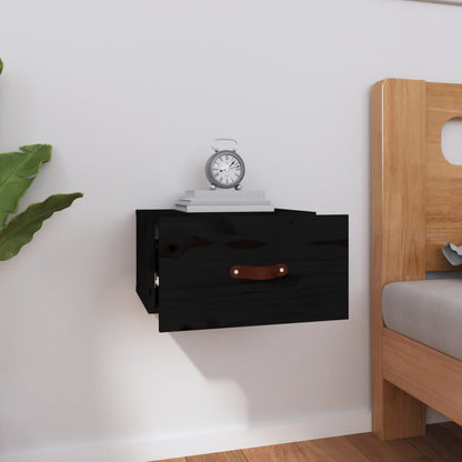 Nástěnný Noční Stolek Černý 40X29,5X22 Cm