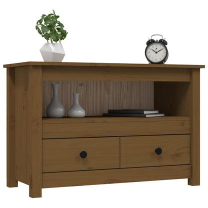 Tv Skříňka Medově Hnědá 79 X 35 X 52 Cm Masivní Borové Dřevo