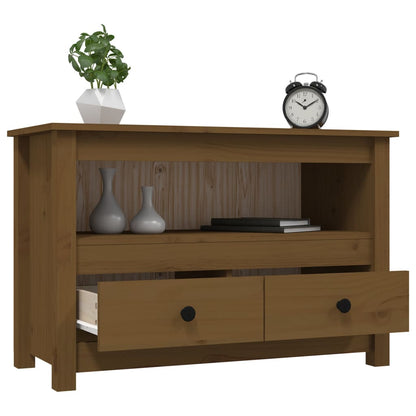 Tv Skříňka Medově Hnědá 79 X 35 X 52 Cm Masivní Borové Dřevo