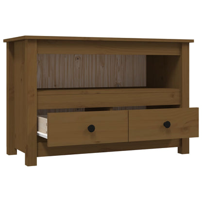 Tv Skříňka Medově Hnědá 79 X 35 X 52 Cm Masivní Borové Dřevo