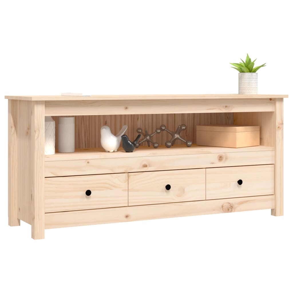 Tv Skříňka 114X35X52 Cm Masivní Borové Dřevo
