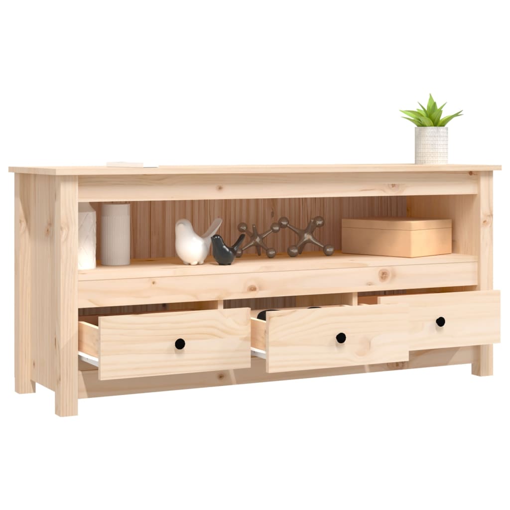 Tv Skříňka 114X35X52 Cm Masivní Borové Dřevo