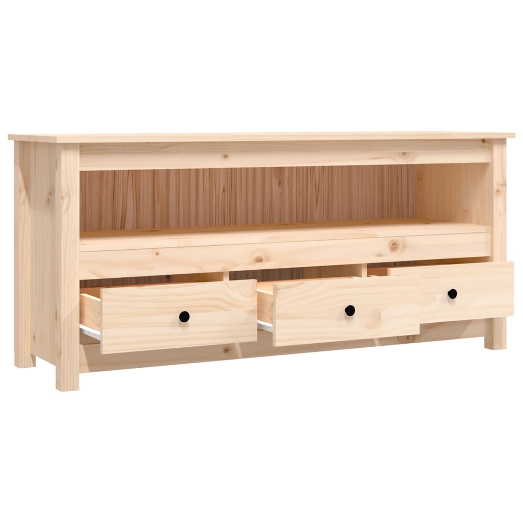 Tv Skříňka 114X35X52 Cm Masivní Borové Dřevo