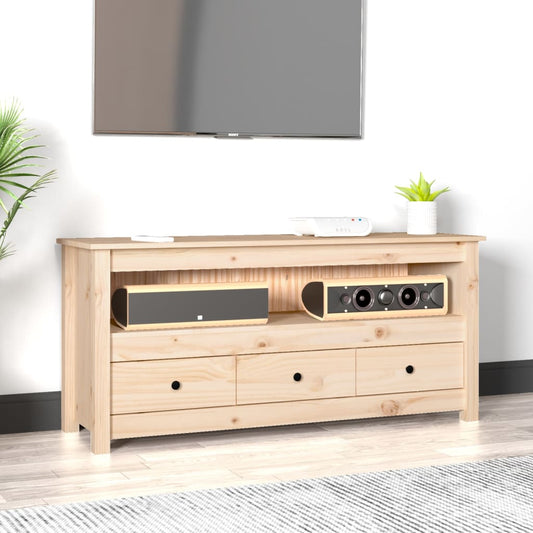 Tv Skříňka 114X35X52 Cm Masivní Borové Dřevo