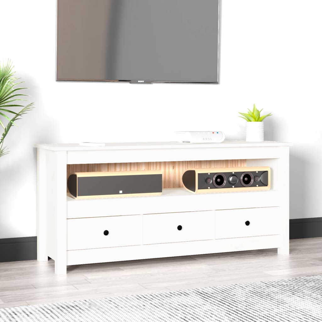 Tv Skříňka 114X35X52 Cm Masivní Borové Dřevo