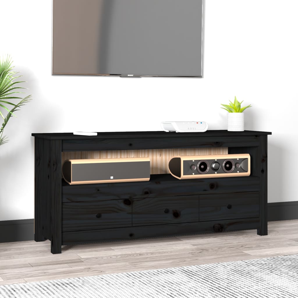 Tv Skříňka 114X35X52 Cm Masivní Borové Dřevo