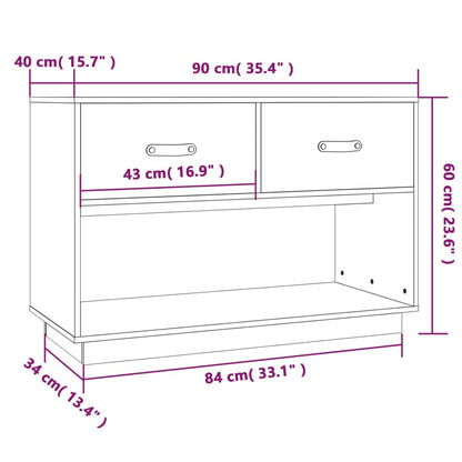 Tv Skříňka 90X40X60 Cm Masivní Borové Dřevo