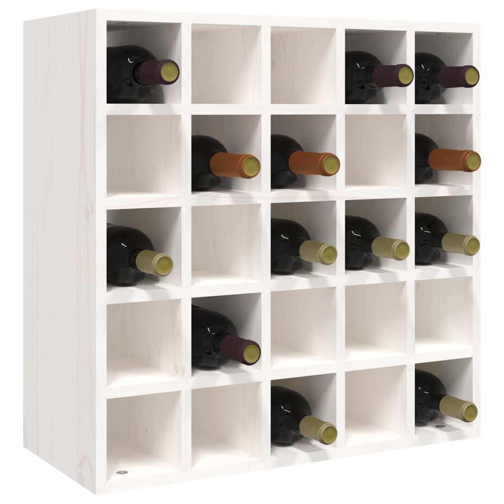 Vinotéka Bílá 56 X 25 X 56 Cm Masivní Borovice