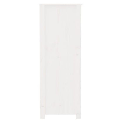 Knihovna Bílá 80X35X97 Cm Masivní Dřevo Borovice
