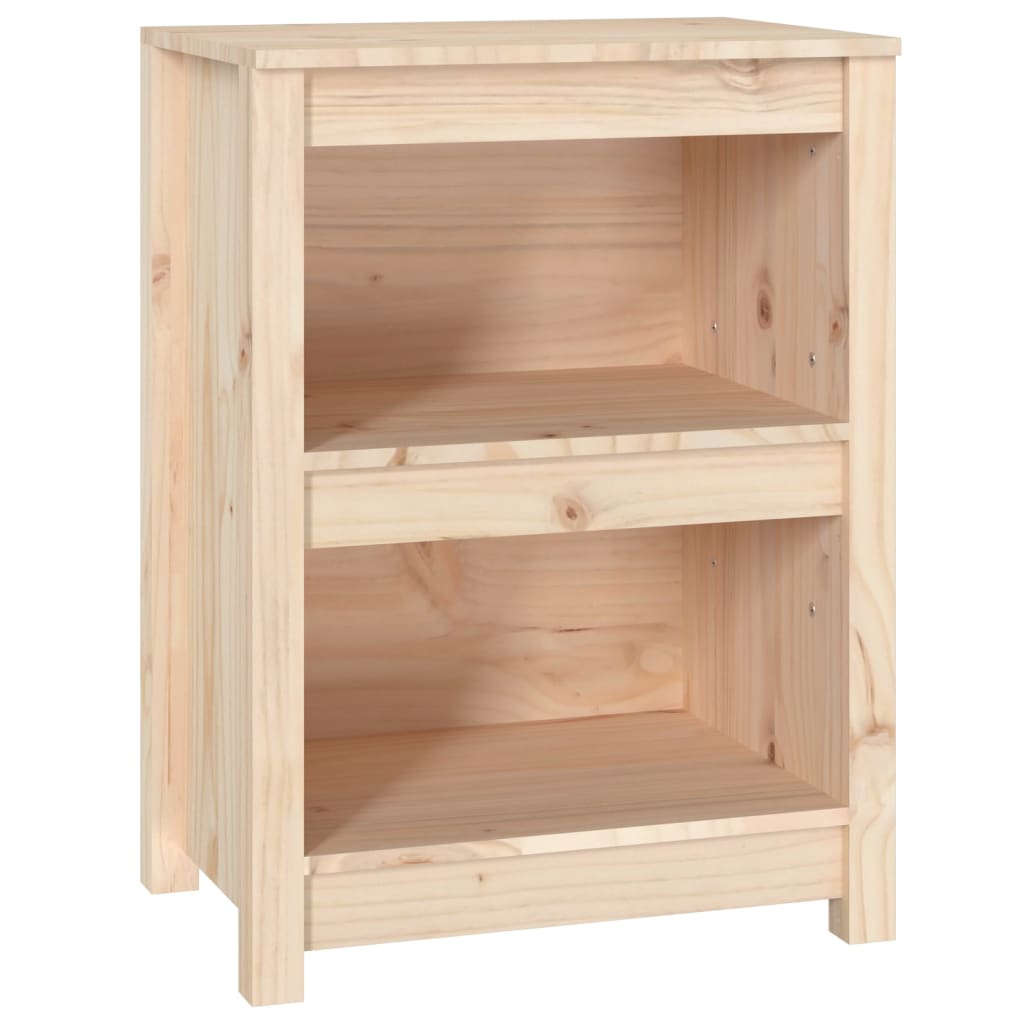 Knihovna Šedá 50X35X Masivní Dřevo Borovice Přírodní