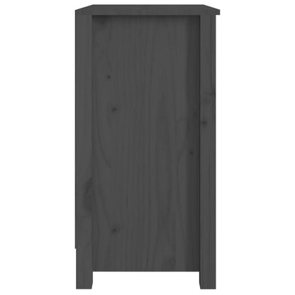 Knihovna Šedá 50 X 35 X Masivní Dřevo Borovice Šedá