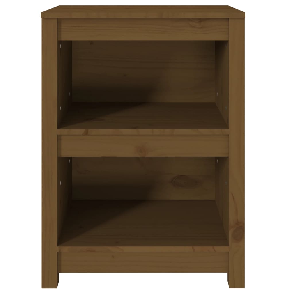 Knihovna Medově Hnědá 50 X 35 X Masivní Dřevo Borovice Medová Hnědá